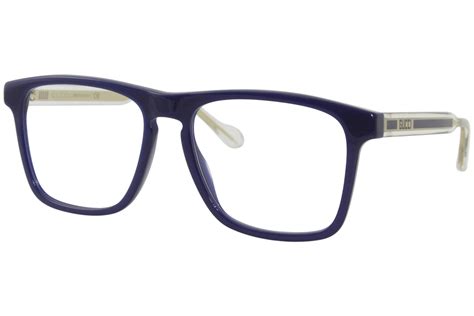 gucci gg0561o men eyeglasses - blue|Gucci Men's Blue Oval Eyeglass Frames GG0561O.